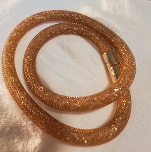 Swarovski Rose Gold Stardust Double Wrap Bracelet